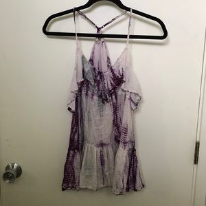 Free people tie dye racerback tunic. Size small